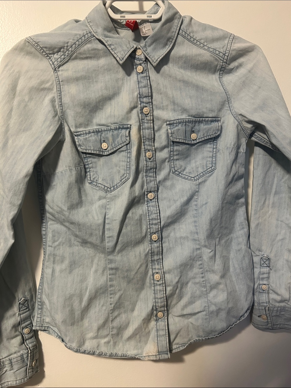 Blue button up